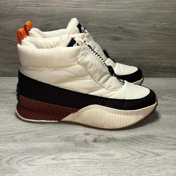 Sorel Shoes - Sorel x Prana Out N About III Puffy Zip Chalk/New Cinder Waterproof Boots